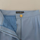 Dolce & Gabbana Light Blue Button Wide Leg Pants