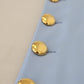 Dolce & Gabbana Light Blue Button Wide Leg Pants