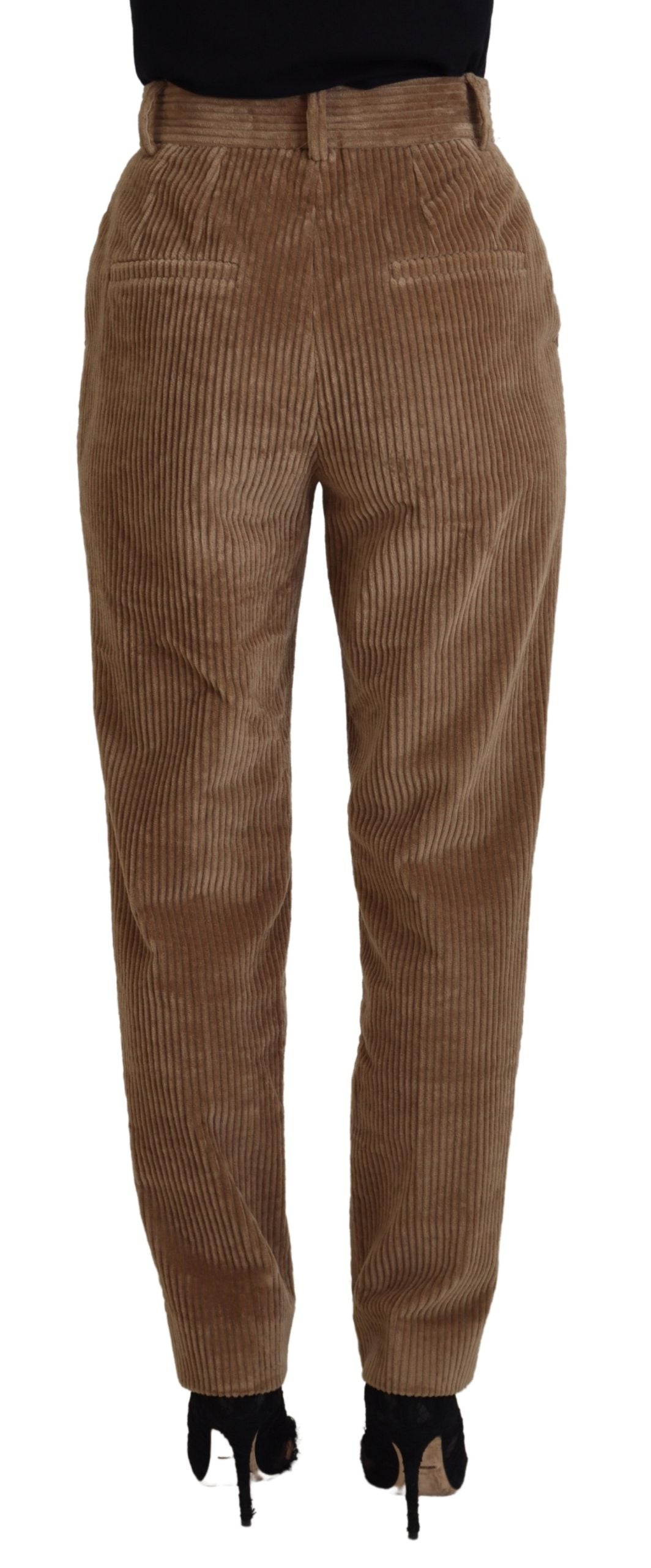 Dolce & Gabbana Brown Tapered Corduroy Cotton Pants