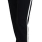 Dolce & Gabbana Black Tapered Women Wool Pants