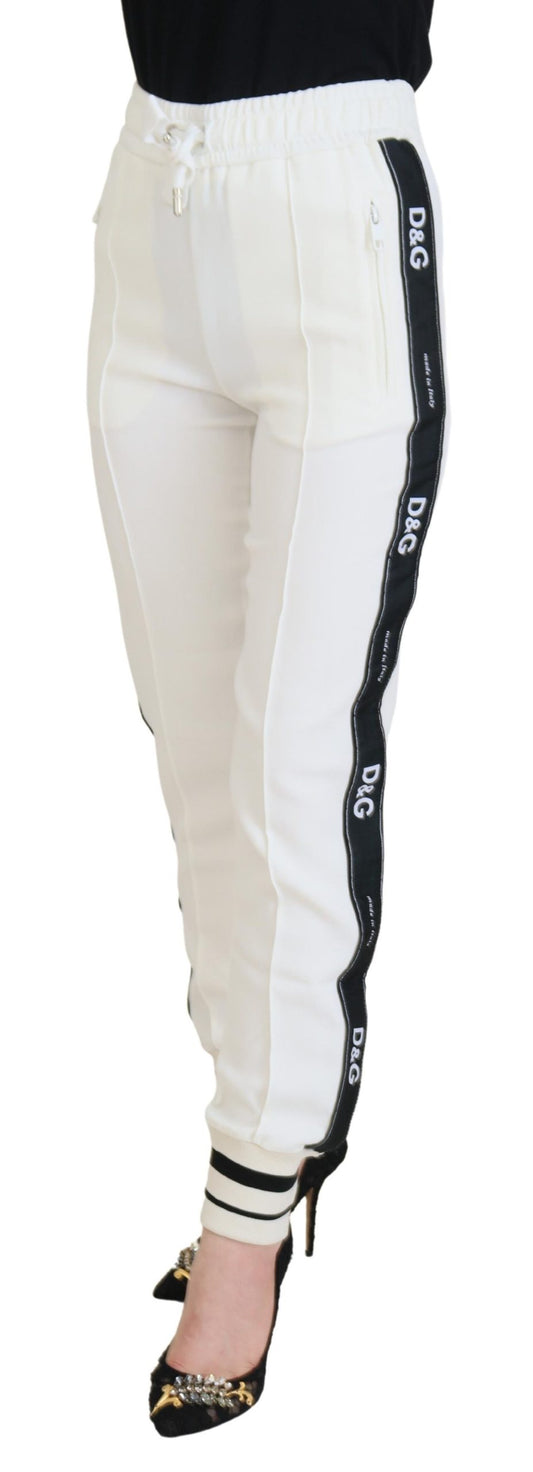 Dolce & Gabbana White DG Logo Sweatpants Pants