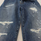 Dolce & Gabbana Blue Washed Cotton Tattered Denim Jeans