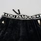 Dolce & Gabbana Black DG Logo Velvet Trouser Pants