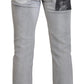 Dolce & Gabbana Elegant Gray Washed Cotton Blend Pants