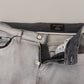 Dolce & Gabbana Elegant Gray Washed Cotton Blend Pants