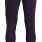 BENCIVENGA Purple Pure Cotton Tapered Mens Pants