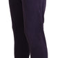 BENCIVENGA Purple Pure Cotton Tapered Mens Pants