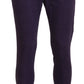 BENCIVENGA Purple Pure Cotton Tapered Mens Pants