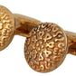 Dolce & Gabbana Gold Plated Brass Round Pin Men Cufflinks