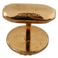 Dolce & Gabbana Gold Plated Brass Round Pin Men Cufflinks