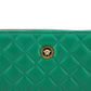 Versace Green Leather Long Zip Around Wallet