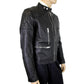 Burberry Black Leather Diamond Quilted Biker Jacket