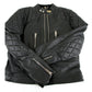 Burberry Black Leather Diamond Quilted Biker Jacket