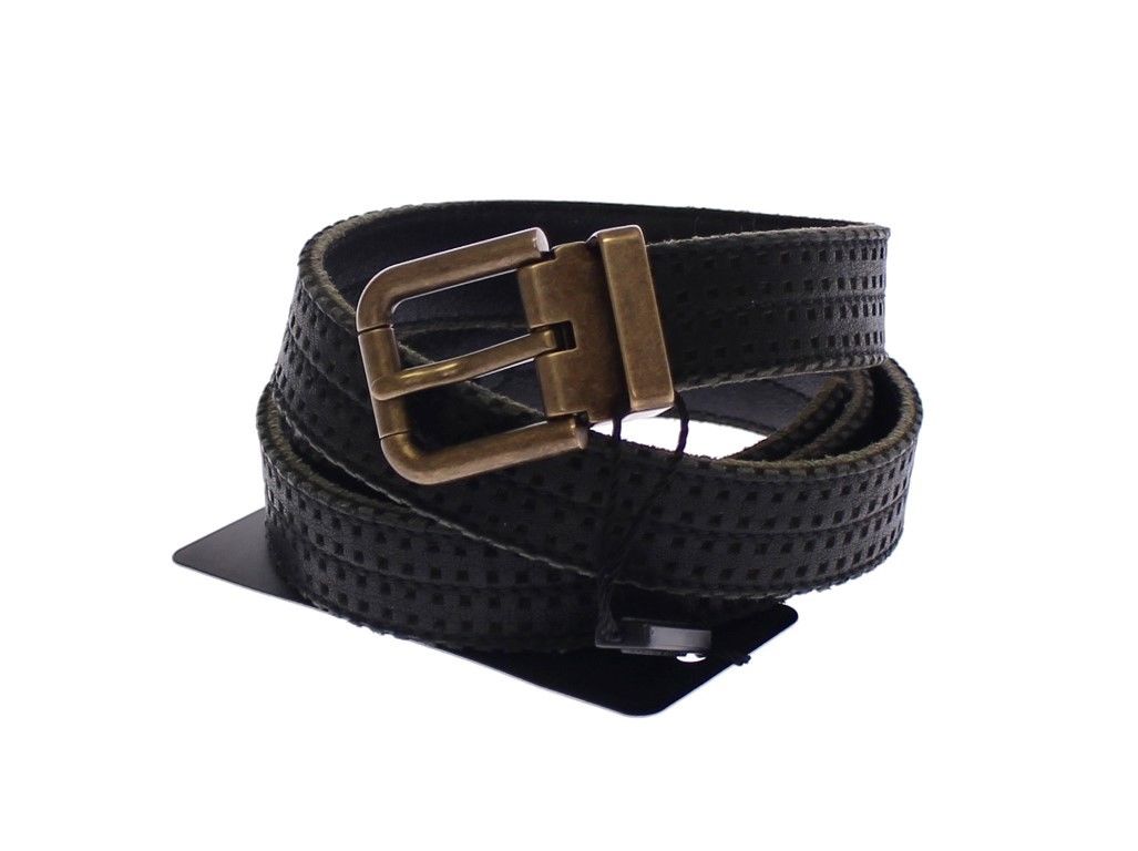 Dolce & Gabbana Blue Leather Logo Belt