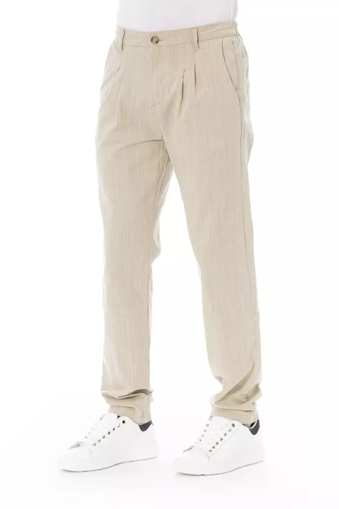 Baldinini Trend Beige Cotton Jeans & Pant