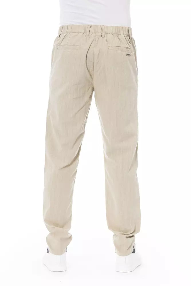 Baldinini Trend Beige Cotton Jeans & Pant