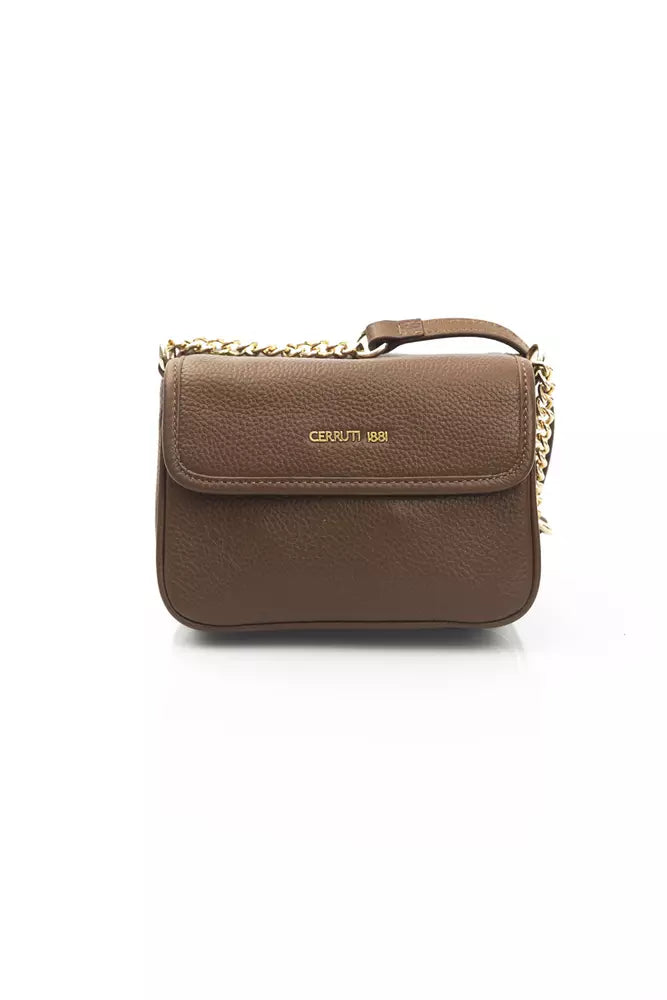 Cerruti 1881 Brown Leather Crossbody Bag