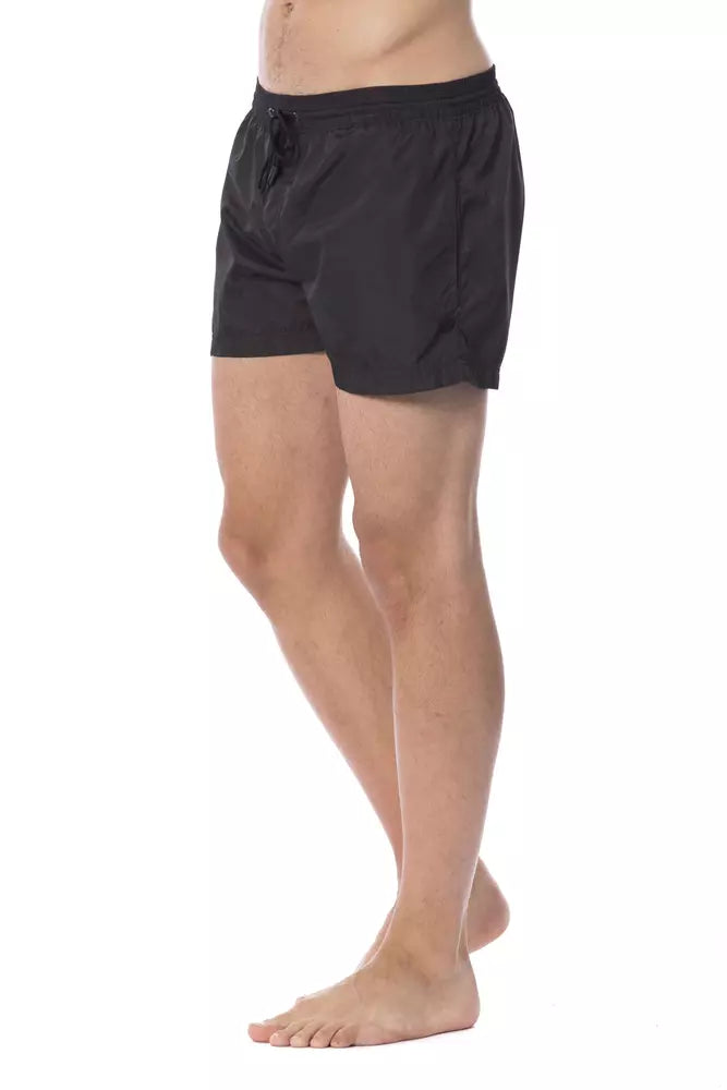 Roberto Cavalli Sport Black Polyester Men Swimsuit