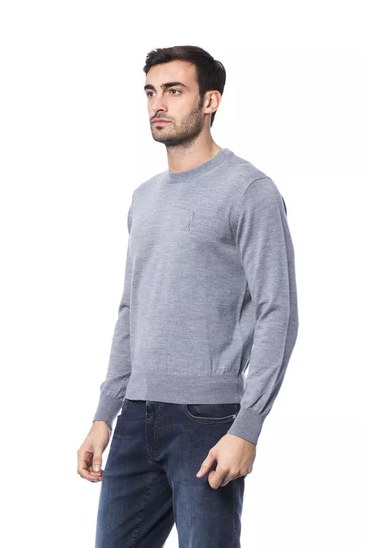 Billionaire Italian Couture Gray Merino Wool Sweater