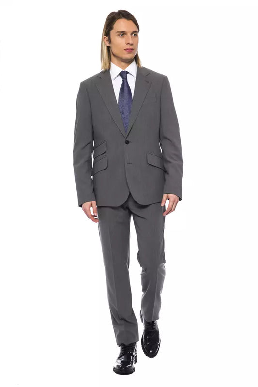 Billionaire Italian Couture Gray Wool Suit