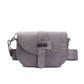 Pompei Donatella Gray Leather Crossbody Bag