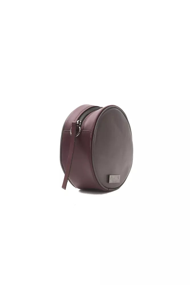 Pompei Donatella Burgundy Leather Crossbody Bag