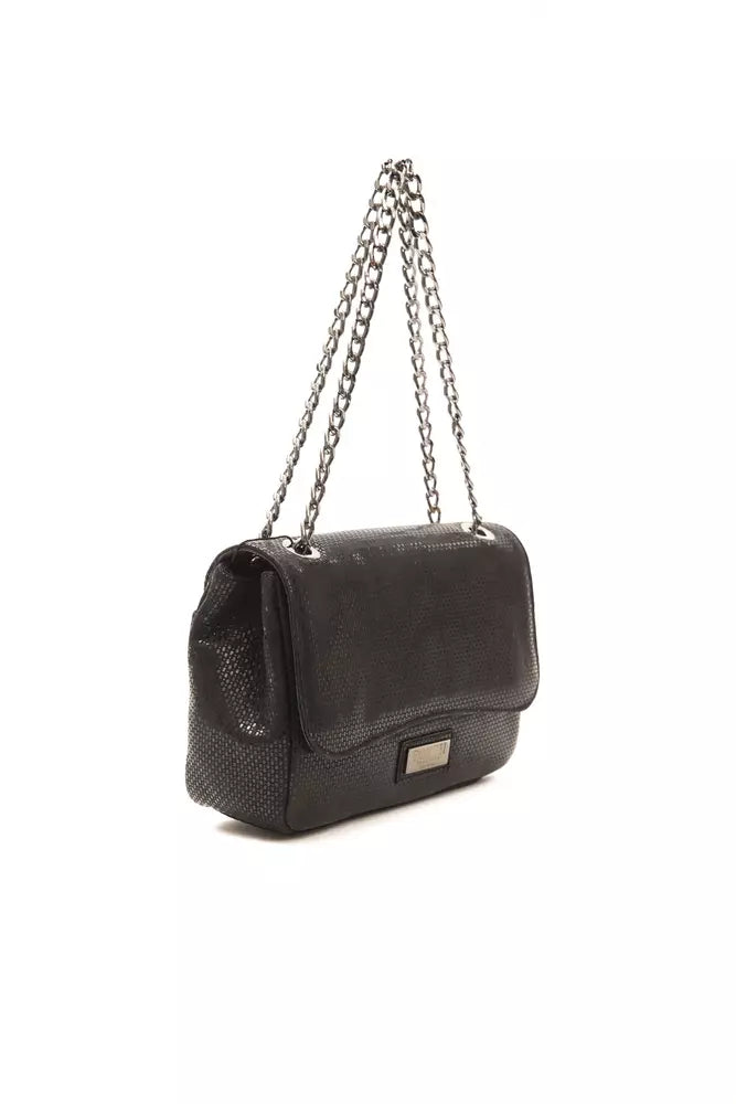 Pompei Donatella Black Leather Crossbody Bag