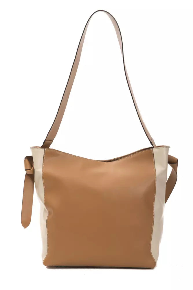 Pompei Donatella Brown Leather Shoulder Bag