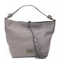 Pompei Donatella Gray Leather Shoulder Bag