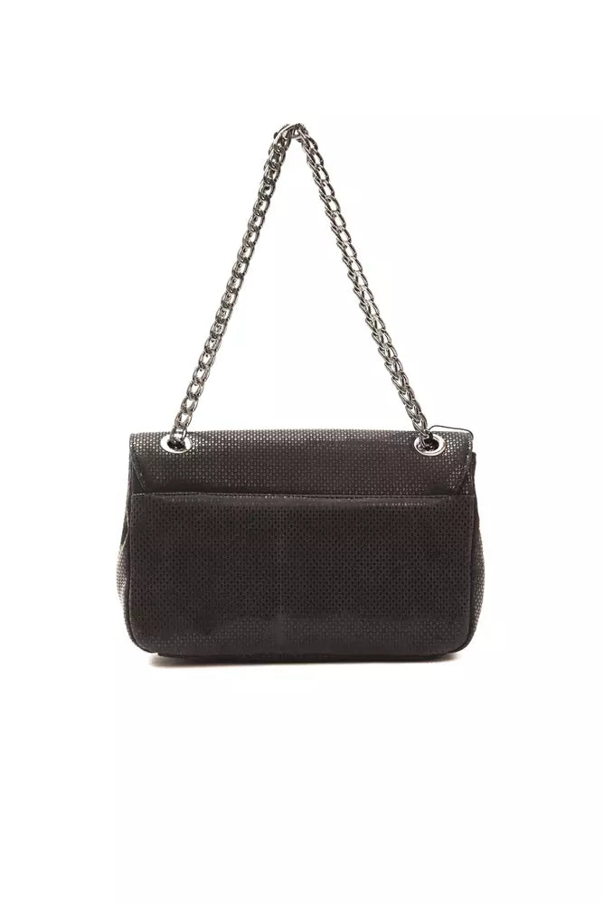 Pompei Donatella Black Leather Crossbody Bag