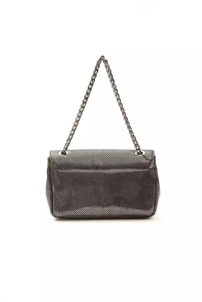 Pompei Donatella Gray Leather Crossbody Bag