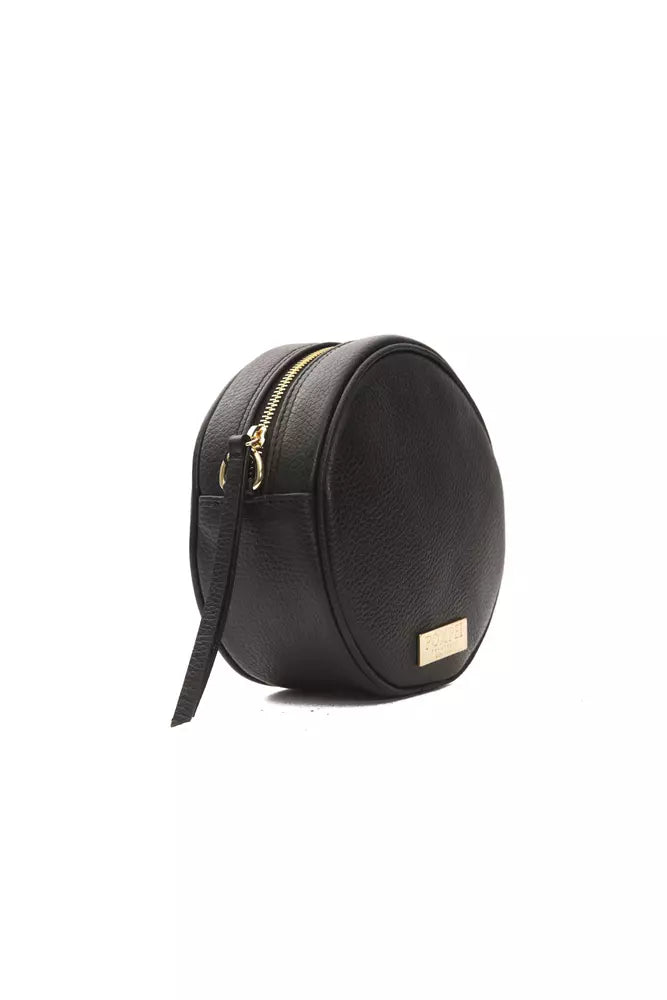 Pompei Donatella Black Leather Crossbody Bag