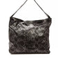 Pompei Donatella Gray Leather Shoulder Bag