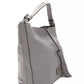 Pompei Donatella Gray Leather Shoulder Bag