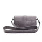 Pompei Donatella Gray Leather Crossbody Bag