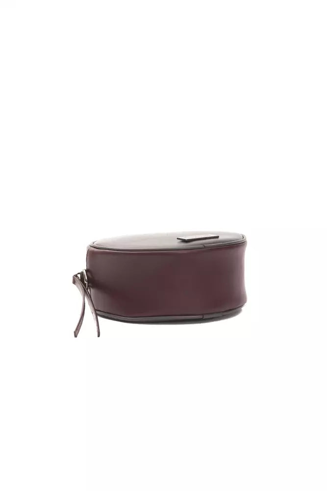 Pompei Donatella Burgundy Leather Crossbody Bag