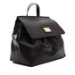 Pompei Donatella Black Leather Handbag