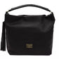 Pompei Donatella Black Leather Shoulder Bag