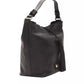 Pompei Donatella Black Leather Shoulder Bag