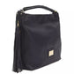 Pompei Donatella Gray Leather Shoulder Bag