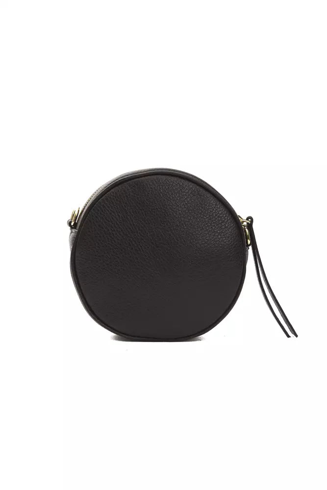 Pompei Donatella Black Leather Crossbody Bag