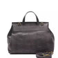 Pompei Donatella Gray Leather Handbag