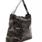 Pompei Donatella Gray Leather Shoulder Bag