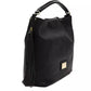 Pompei Donatella Black Leather Shoulder Bag