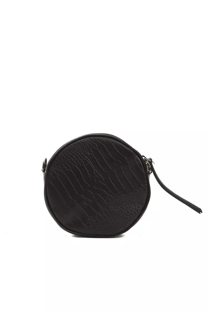 Pompei Donatella Black Leather Crossbody Bag