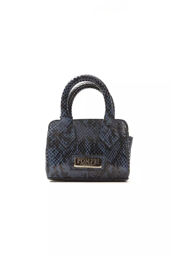 Pompei Donatella Blue Leather Handbag