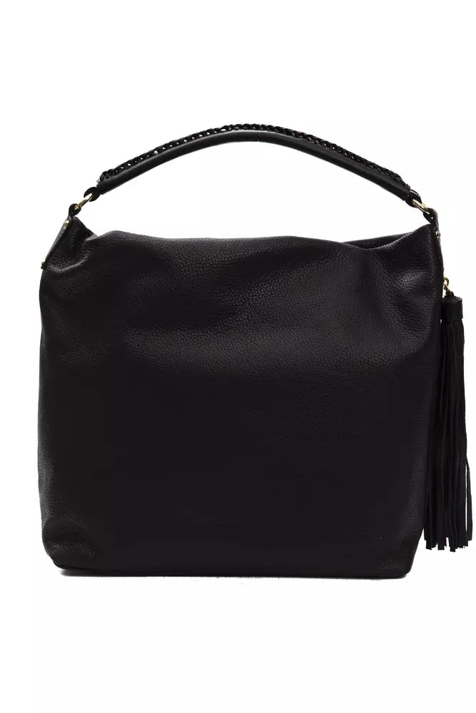 Pompei Donatella Black Leather Shoulder Bag