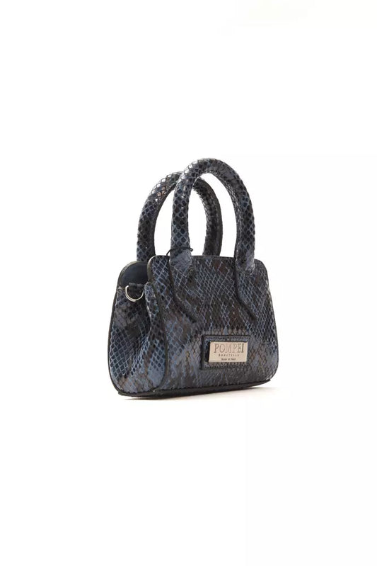 Pompei Donatella Blue Leather Handbag