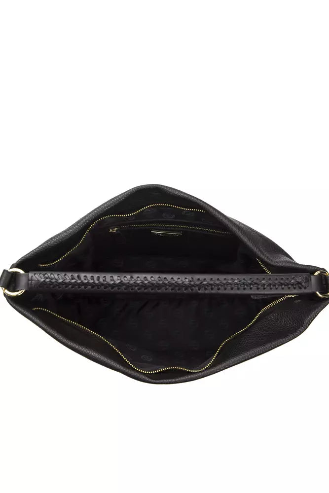 Pompei Donatella Black Leather Shoulder Bag