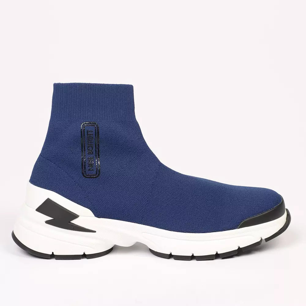 Neil Barrett Electric Bolt Sock Sneakers in Dazzling Blue